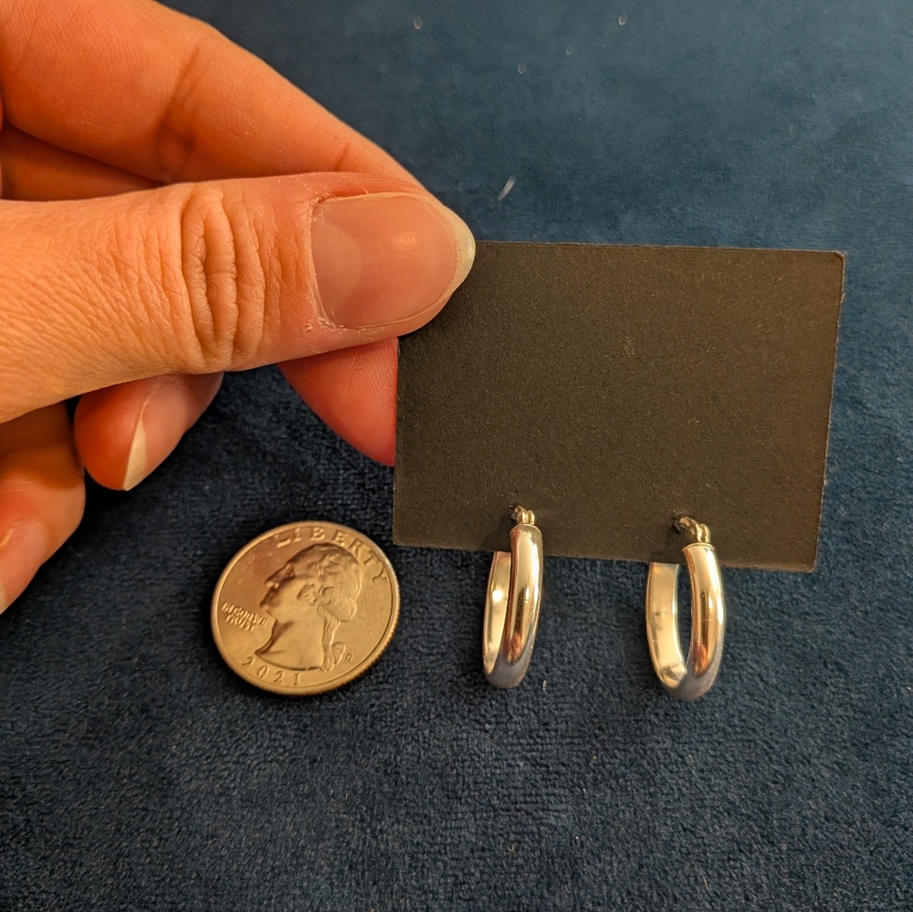 Elegant Sterling Silver Hoop Earrings